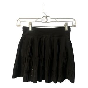 Ivivva Girls Black Wide Stride Pleated Skort, Size 8